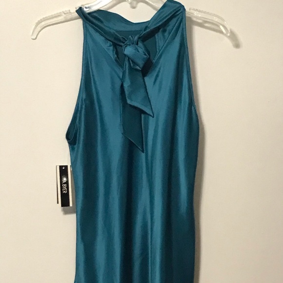 Brand new w/ tags A. Byer silky turquoise top MED - Picture 2 of 5